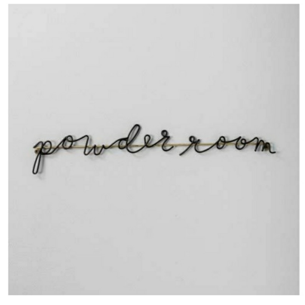 Powder room wall decoration